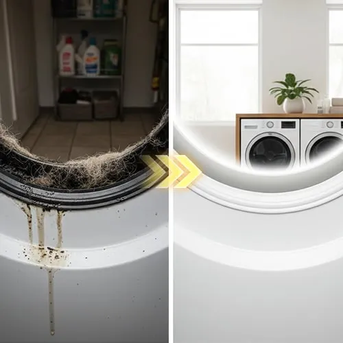 Washing machine drum grime comparison